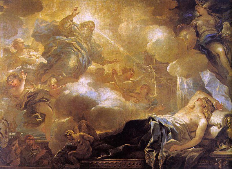 Luca  Giordano The Dream of Solomon